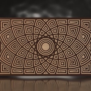 Layered Torus Wall Art Laser Cut File, Multilayer SVG Vector Drawing, 8 Layer Mandala Pattern, Wall Decor Design, Framed Multi Layer Files