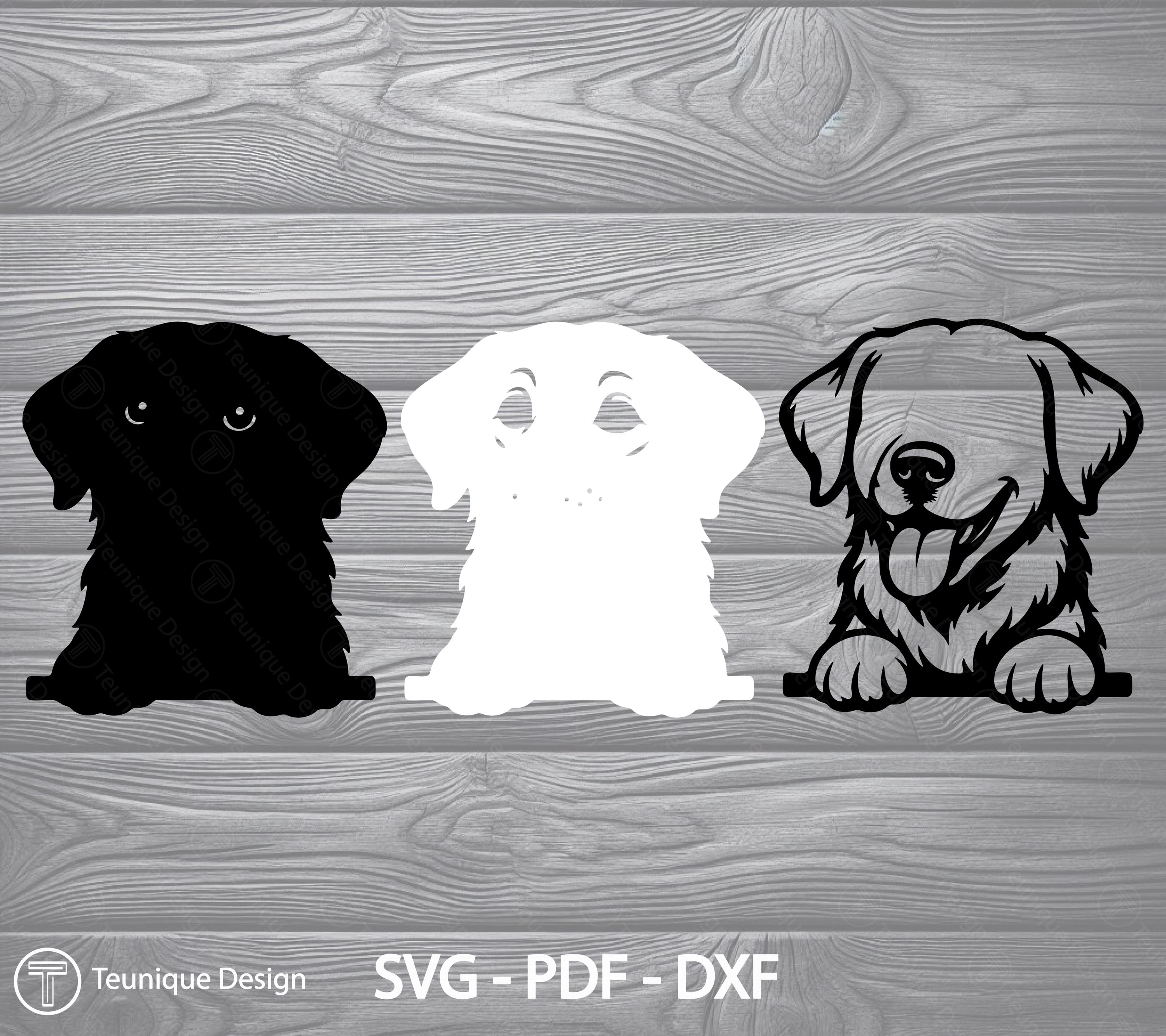 Peeking Dog Laser Cut Files, 3 Layers SVG PDF DXF Lasercutting Files ...