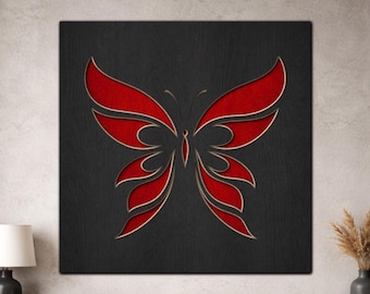 3D Multi Layer Butterfly SVG PDF DXF – 3 Layer Design for Laser Cutting | Wooden Wall Art | Layered Paper cut art Design Silhouette