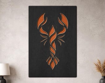 Multilayer Lobster SVG PDF DXF – 3 Layer Fishes Design for Laser Cutting | Wooden Fish Wall Art | Layered Wood Design