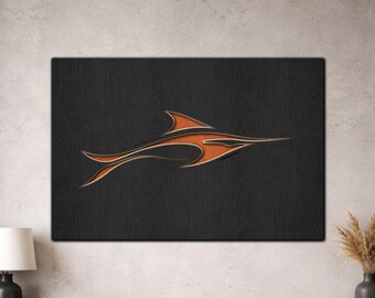 Multilayer Fish SVG PDF DXF – 3 Layer Fishes Design for Laser Cutting | Wooden Fish Wall Art | Layered Wood Design