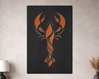 Multilayer Lobster SVG PDF DXF – 3 Layer Fishes Design for Laser Cutting | Wooden Fish Wall Art | Layered Wood Design