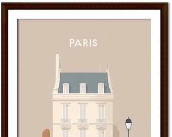 Oeuvre de téléchargement numérique PARIS - illustration, romantique, parisien, style, mode, voyage, bohème, chic