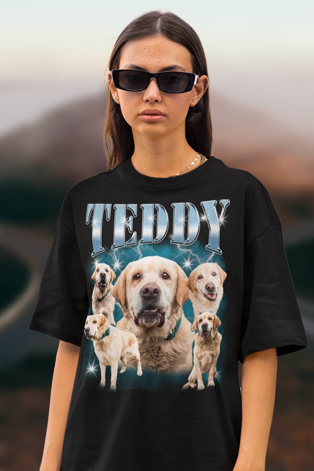 Custom Dog Lover Shirt Personalized Dog Gift Retro Collage Etsy