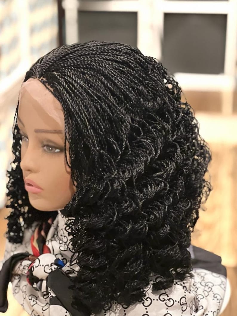 Braided Curly Lace Front Wig - Etsy