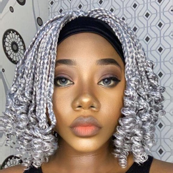 Grey Headband Wig Etsy