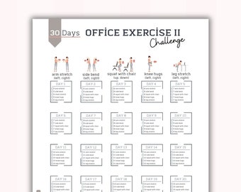 30 Day Office Exercise Challenge 2 | Should Neck Exercise | Desk Yoga | Office Exersice Guide | Digital Fitness Office | PDF | A4&USL