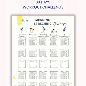 30 Day Morning Stretch Challenge House Workout Women Bodybuilding ...
