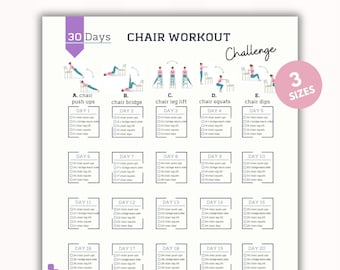 25 Day Chair Exercises Challenge | Workout Digital | Reshape Summer ...