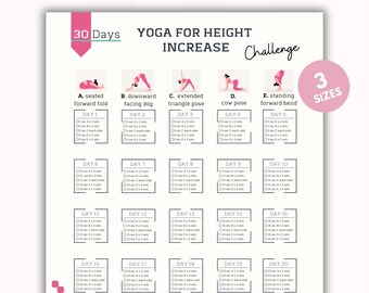 30 Day Yoga Challenge | Yoga For Height Increase | Health Goal | PDF | A4&USL