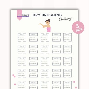 30 Day Dry Brushing Challenge | Exfoliation, Body Brush Guide | Cellulite Reduce| Digital Product | Printable |