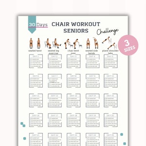 30 Day Chair Workout Seniors Challenge | Workout Digital | Reshape Summer Body | Full Body Exercise Guide | Chair Workout | PDF | A4&USL