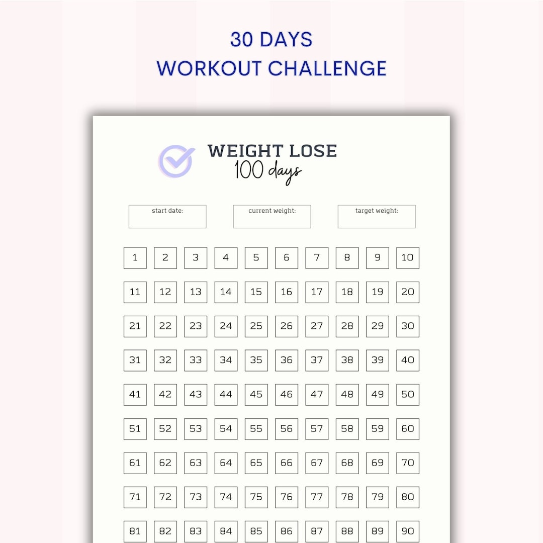 100 Days Weight Lose | Weight Lose Tracker | 100 Weight Lose | Lose ...