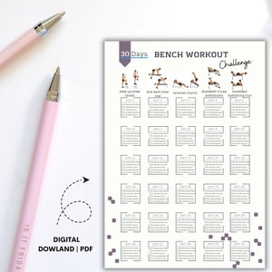 30 Day Bench Workout Challenge |women Workout at Home |30 Day Challenge ...