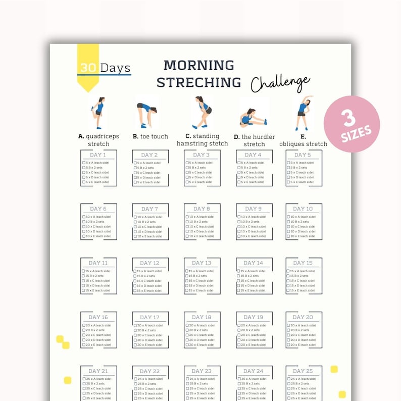 30 Day Morning Stretch Challenge | House Workout Women | Bodybuilding ...