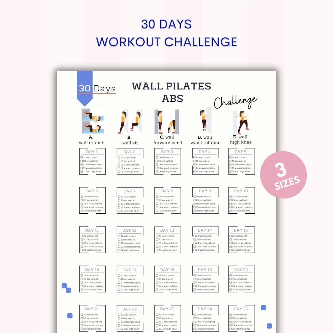 Wall Pilates for Abs |women Workout at Home |30 Day Challenge