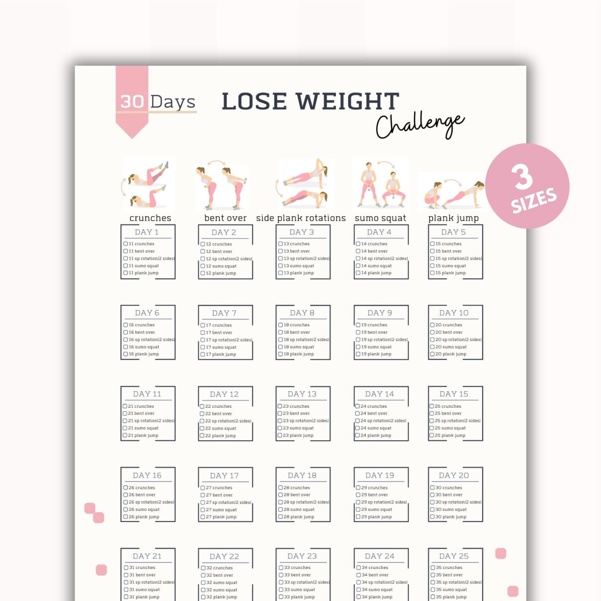 30 days exercise to lose weight hotsell