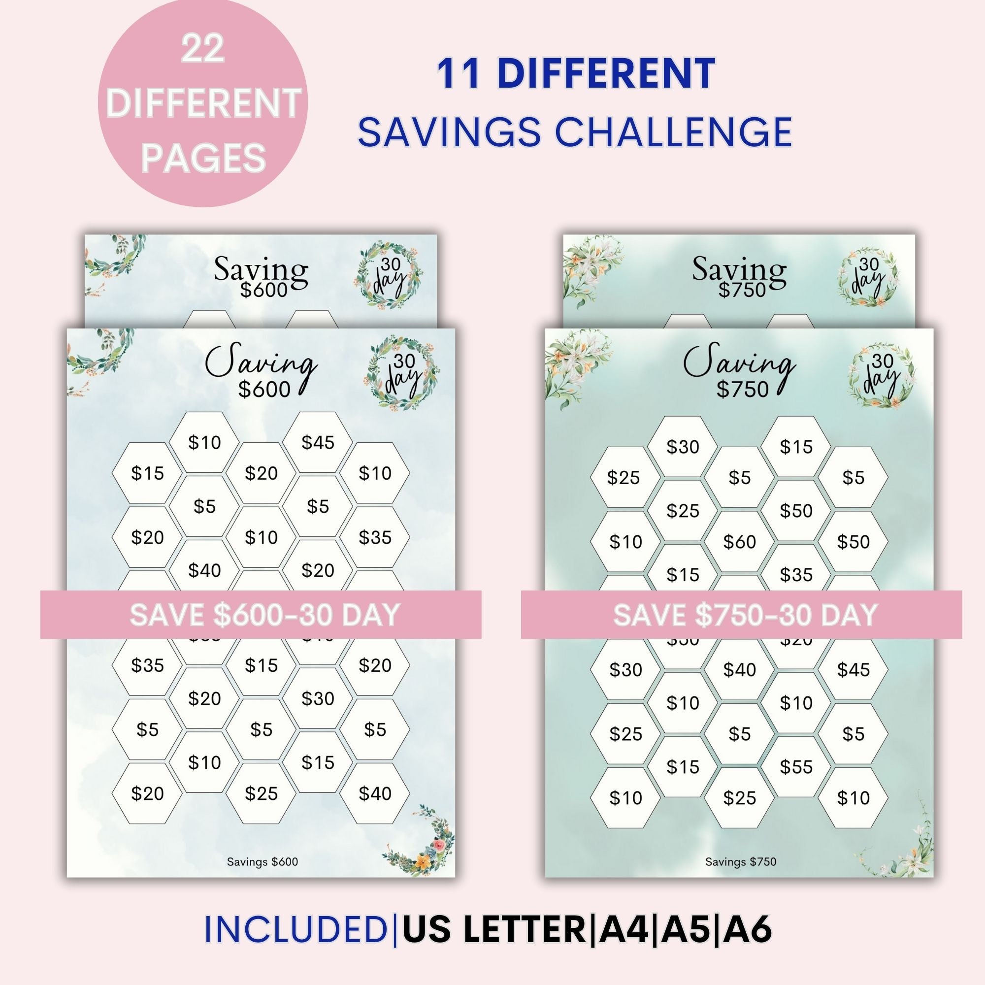 Saving Challenge Bundle 11 | Ultimate Bundle | 500 Saving Bundle | A6 ...