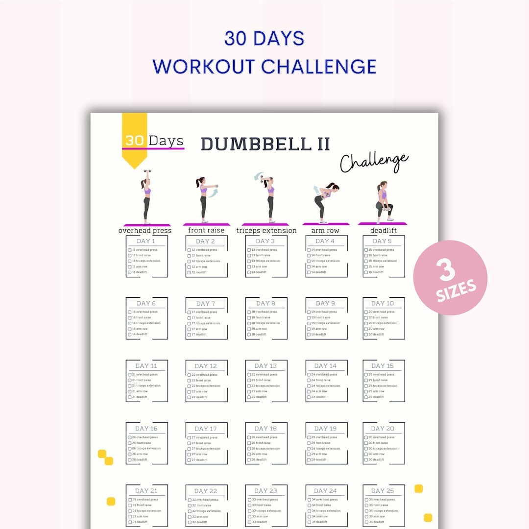 Dumbbell 30 day challenge hotsell
