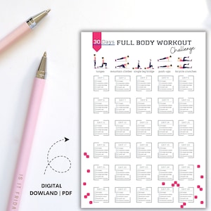 Printable 30 Day Full Body Workout Challenge