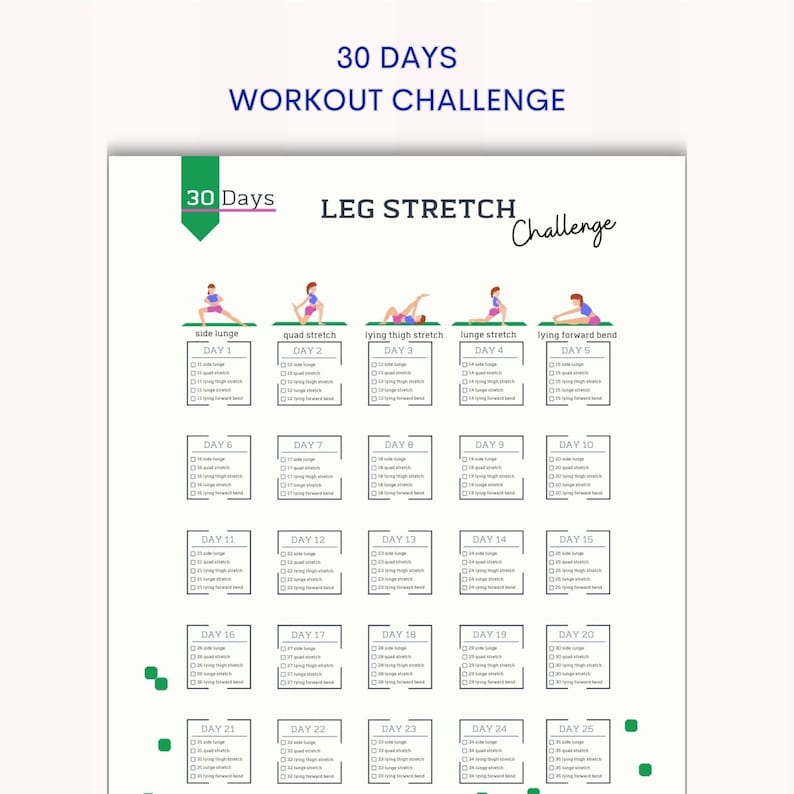 30 Day Leg Stretch Challenge | House Workout | Bodybuilding Tracker ...