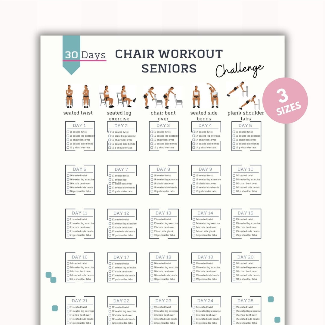 chair workout chart pdf for beginners