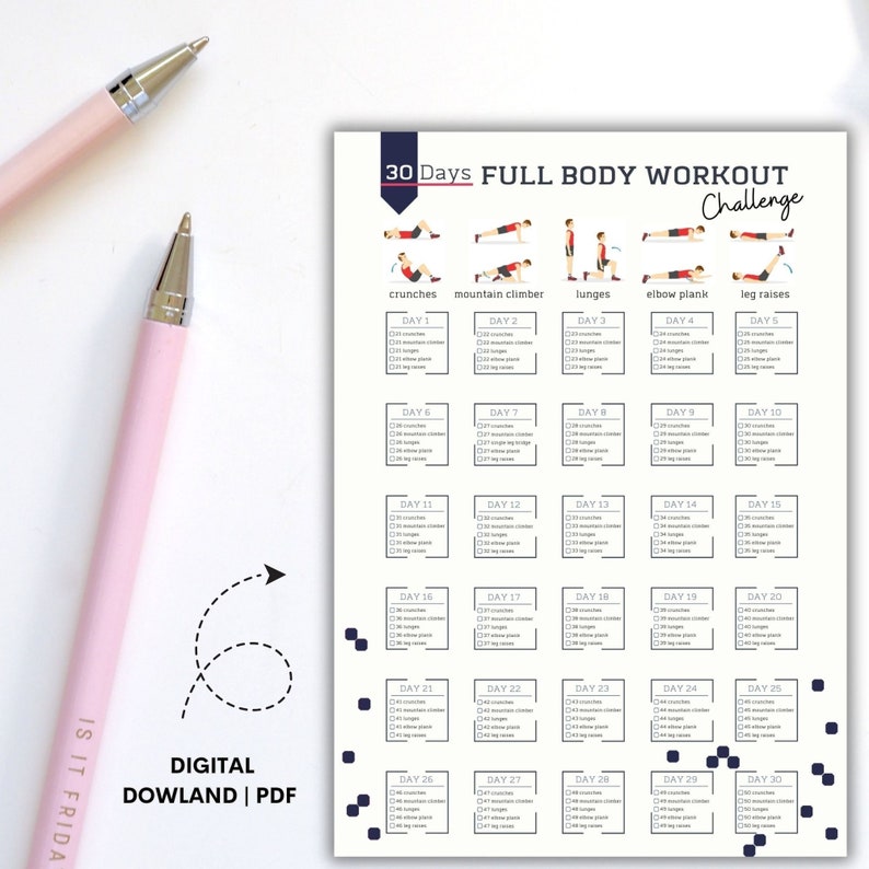 30 Day Full Body Workout Challenge Men | House Workout | Bodybuilding ...