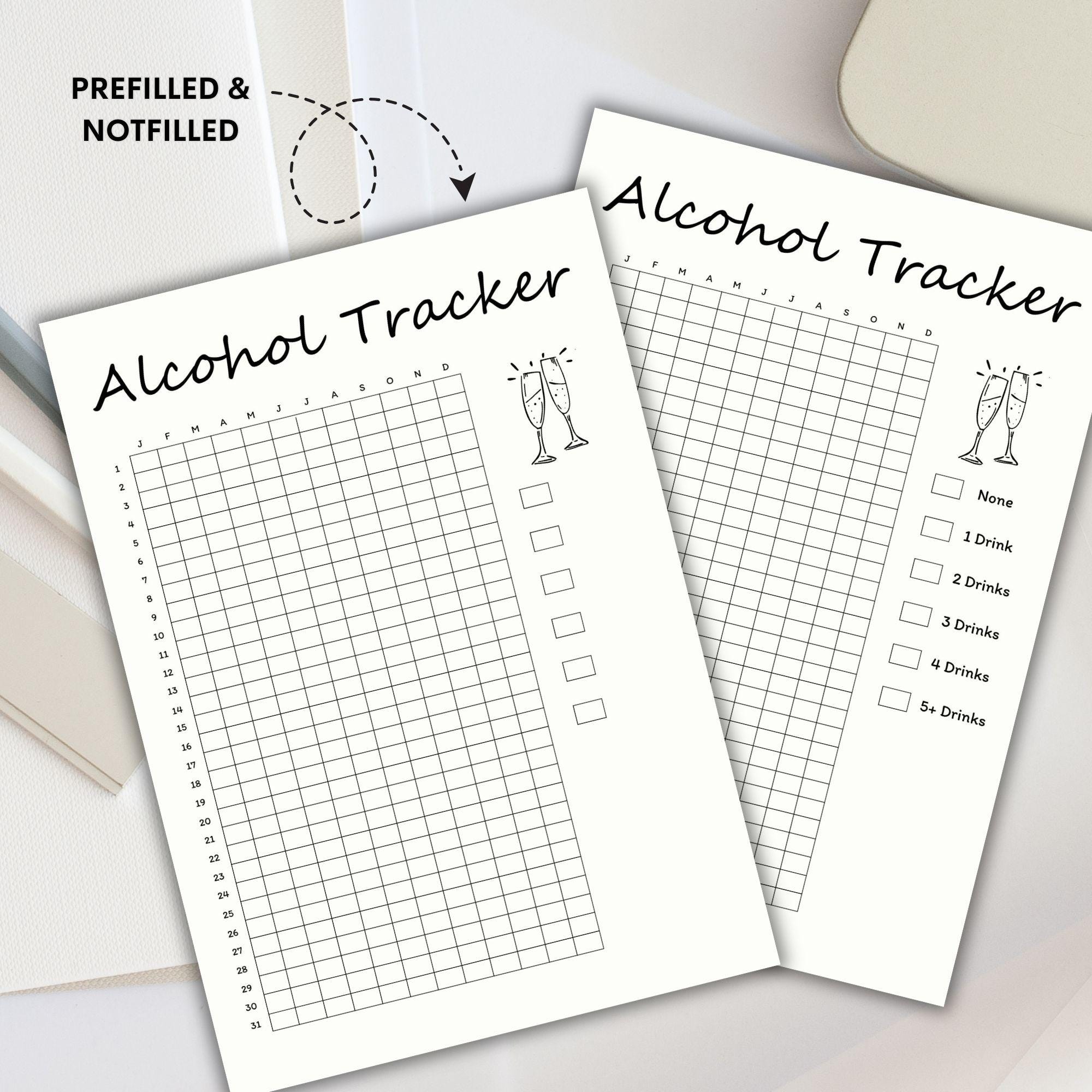 Alchol Tracker | Digital Habit Tracker |sobriety Tracker| Sobriety ...