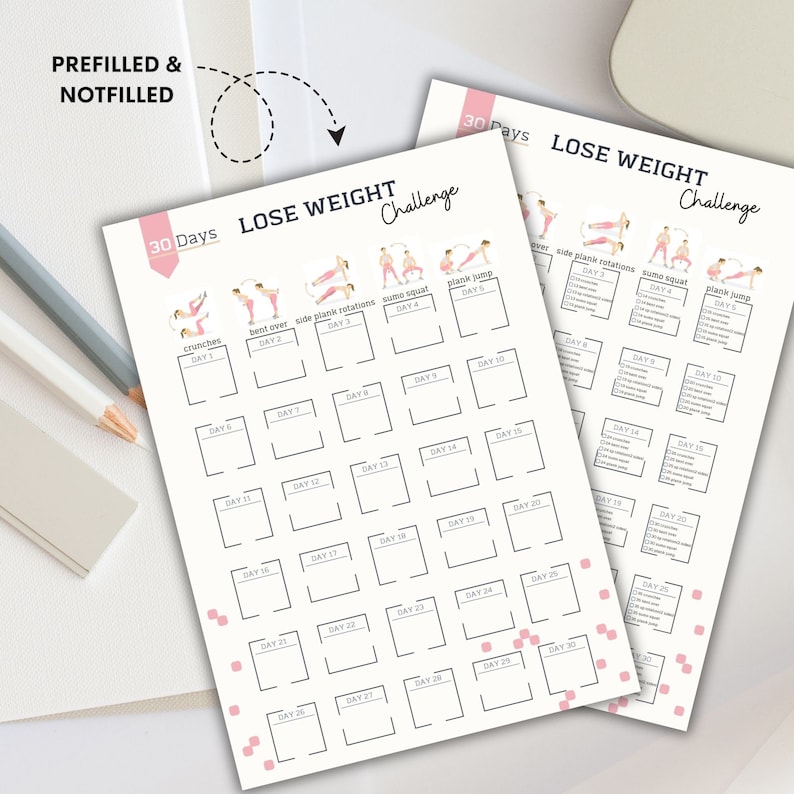 30 Day Lose Weight Challenge | House Workout | Fitness Challenge ...