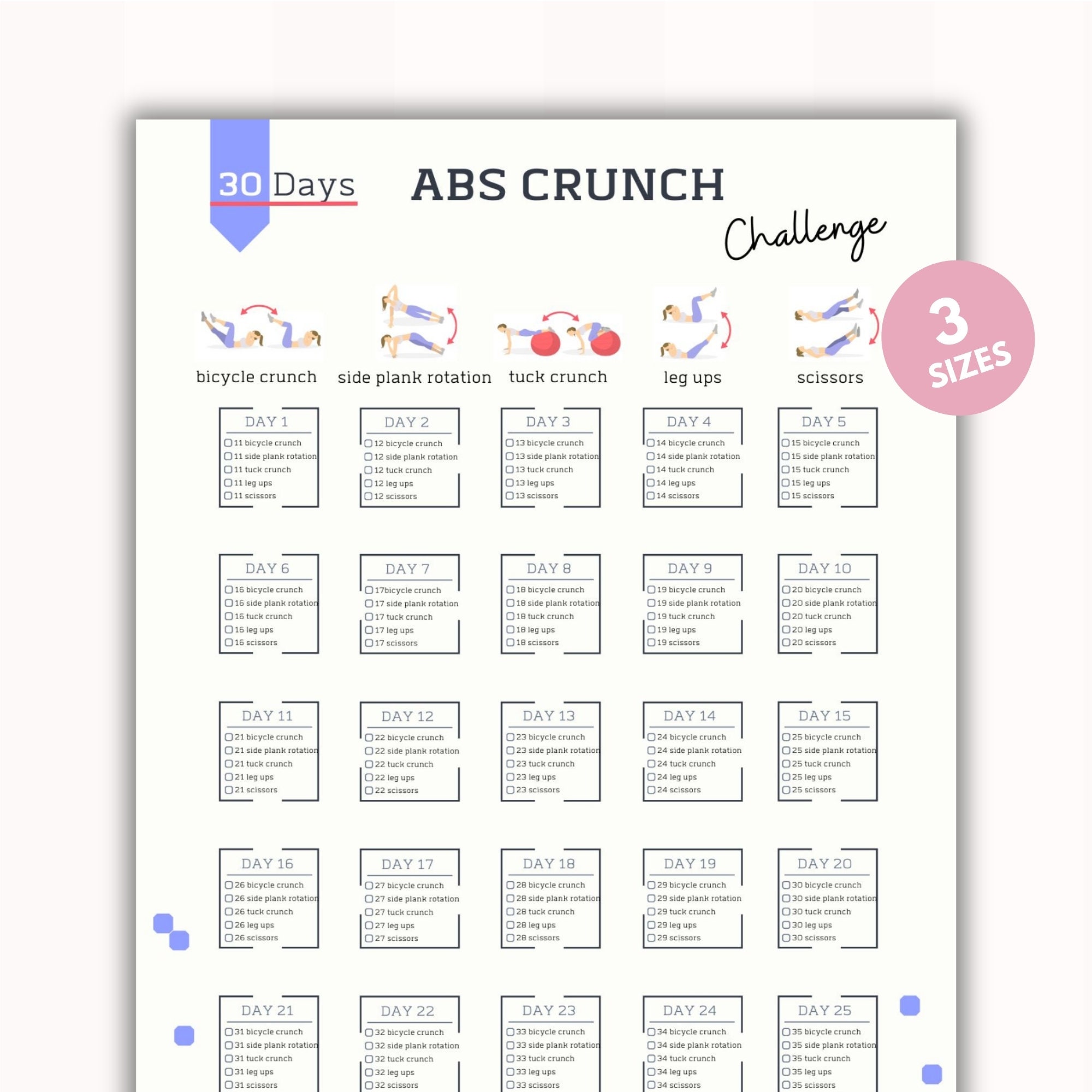 30 Day Abs Crunch Workout Challenge | House Workout | Bodybuilding ...