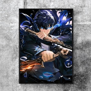 Solo Leveling Druck, Anime Wandkunst, Manga Poster, Raumdekor, Fan Geschenk, Wohnkultur, hochwertiger Druck, Kunst Geschenk, Anime Merch