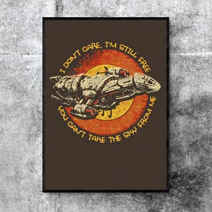 Lámina de Luciérnaga, Arte mural de ciencia ficción, Lámina de TV, Póster de clásico de culto, Decoración de Luciérnaga, Regalo de fan art, Decoración de programas de culto