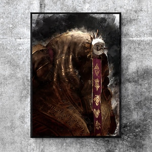 Stampa Expedition 33 Esquie, decorazione murale per videogiocatori, decorazione Lumiere, poster Clair Obscur, regalo per gli amanti dei videogiochi, stampa artistica JRPG, decorazione per videogiochi