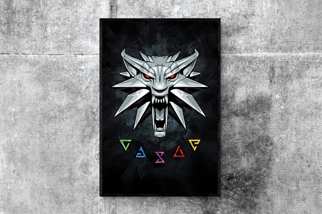 Witcher Queen Sign The Witcher Signs Print, Geralt of Rivia, Gaming Digital Art, Game Room ...