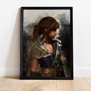 Poster di Expedition 33 Sciel, decorazione da parete per gamer, decorazione Lumiere, poster di Clair Obscur, regalo per gli amanti dei videogiochi, poster artistico JRPG, decorazione per videogiochi