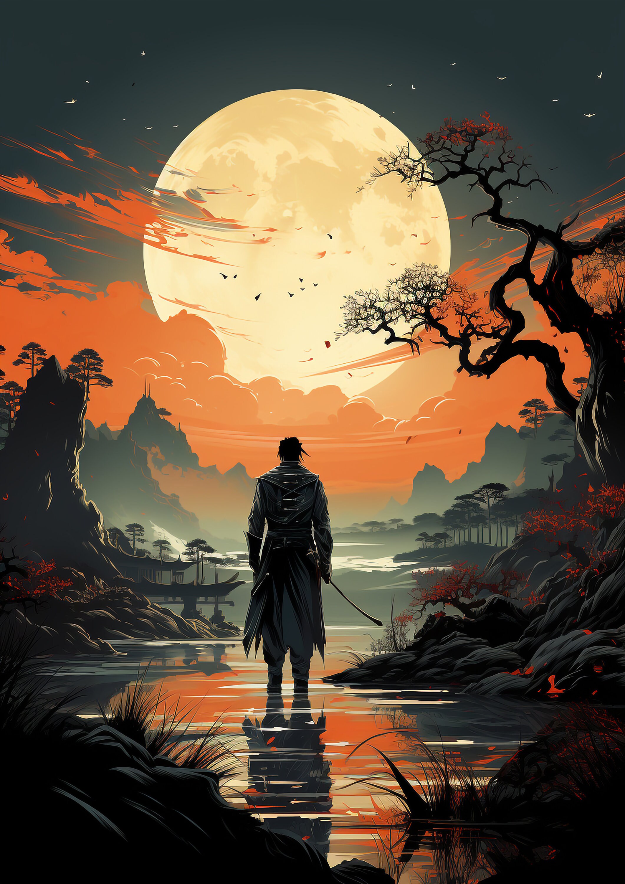 Samurai Art Digital Print Pack: 12 High-quality 300 DPI Images for ...