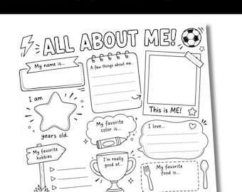 All About Me Worksheet
