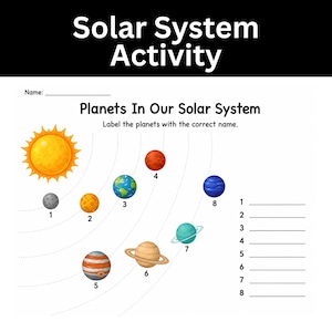 Planets in Our Solar System Worksheet