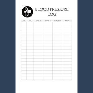 Blood Pressure Log Book Interior