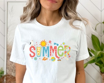Sommer T-Shirt, Sommer Geschenk T-Shirt, Unisex Sommer T-Shirt, Sommer T-Shirt für meine Mutter, Sommer Geschenk, Zurück in die Schule Sommer Shirt.