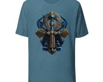 グラフィックアンクTシャツ：エジプトのシンボルストリートウェアTシャツ