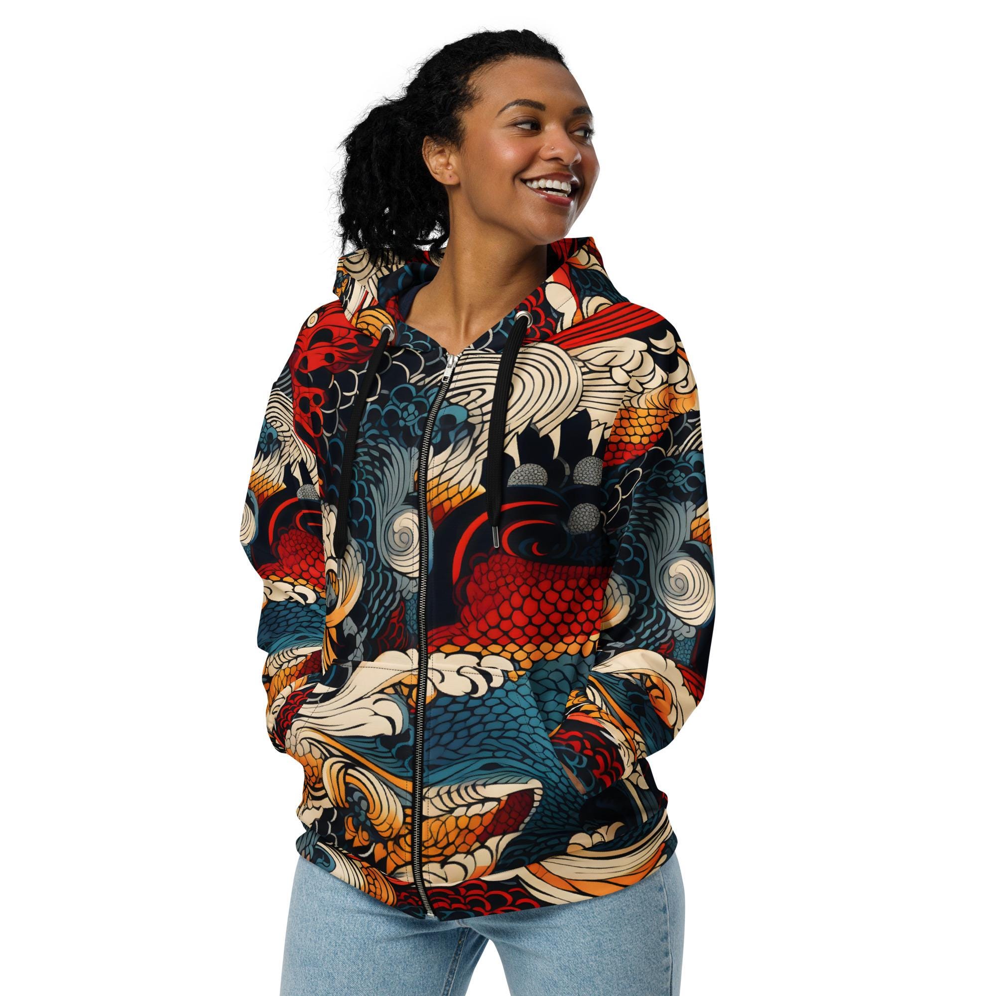 Graphic (AOP) Unisex Zip Hoodie Gift for Friend Stylish