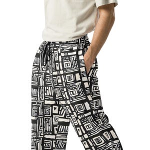 Graphic Unisex Wide-Leg Joggers Stylish and Comfortable (AOP) Relax fit Pants Trendy Gift idea for friend Streetwear Joggers