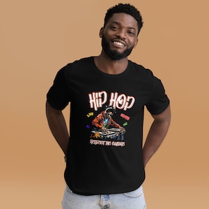 Camiseta gráfica hip-hop unissex presente para amigo amante de hip-hop camisa legal de verão