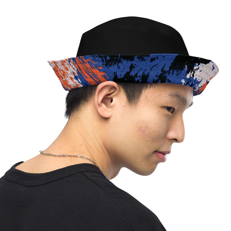 Graffiti Bucket Hat, Unisex Streetwear Hat, Urban Graphic Bucket Cap, Abstract Festival Hat, Reversible Style Fashion Hat