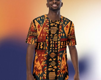 Men's Afrocentric T-shirt: Stylish Crew Neck Top