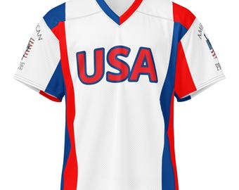 Camiseta de fútbol American Pride: colores de la bandera de EE. UU., camiseta deportiva