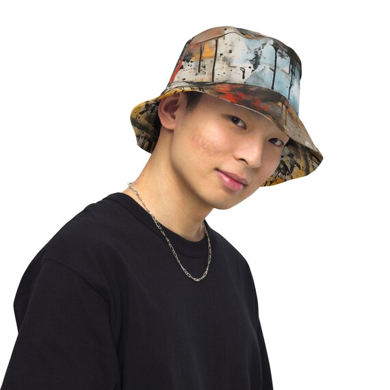 Tie-dye Reversible Bucket Hat: Urban Style, Summer Fashion  display picture 3