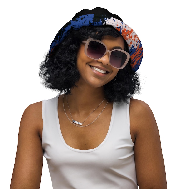 Graffiti Bucket Hat, Unisex Streetwear Hat, Urban Graphic Bucket Cap, Abstract Festival Hat, Reversible Style Fashion Hat