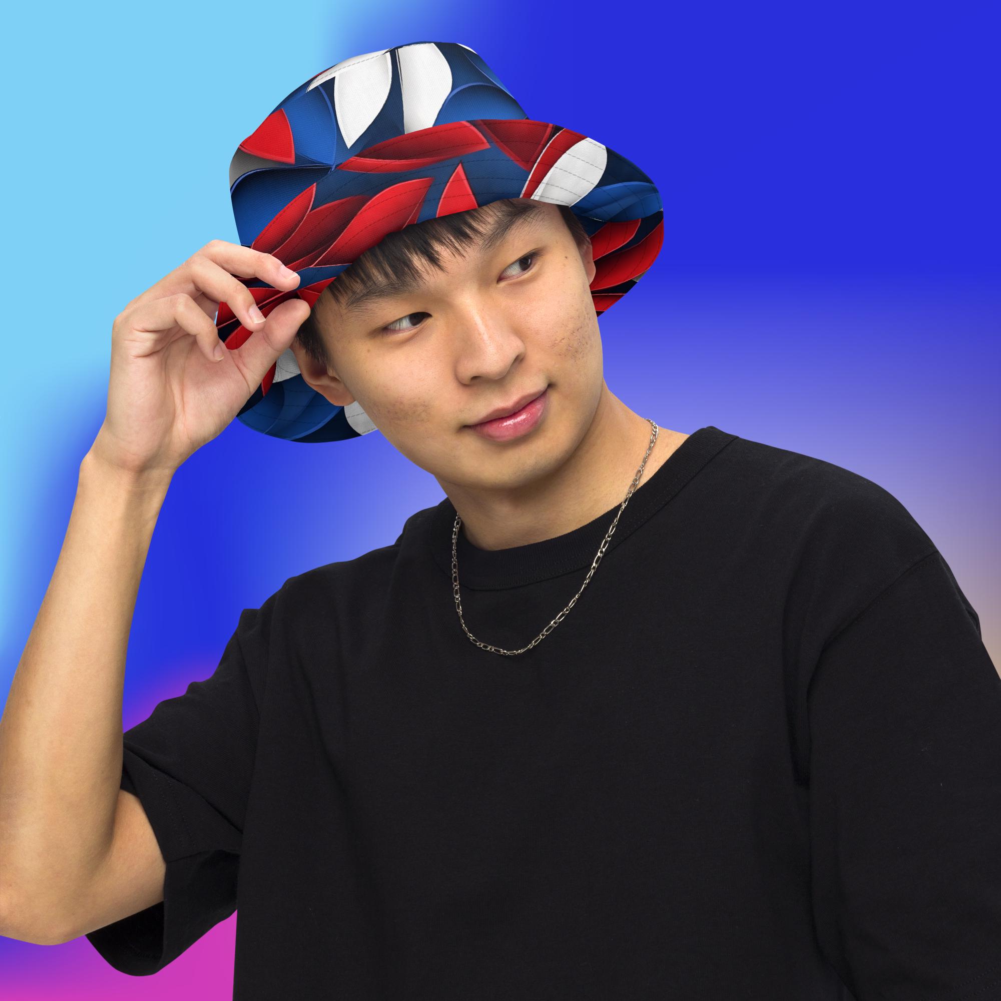 キャップ ^ ^ Unisex Black AOP Reversible Bucket Hat K51142 BUCKET HAT – Capelli Sport